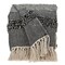 Edge Collections - Beige & Black - Charming Boho Throw with Decorative Tassels - 1 Piece
